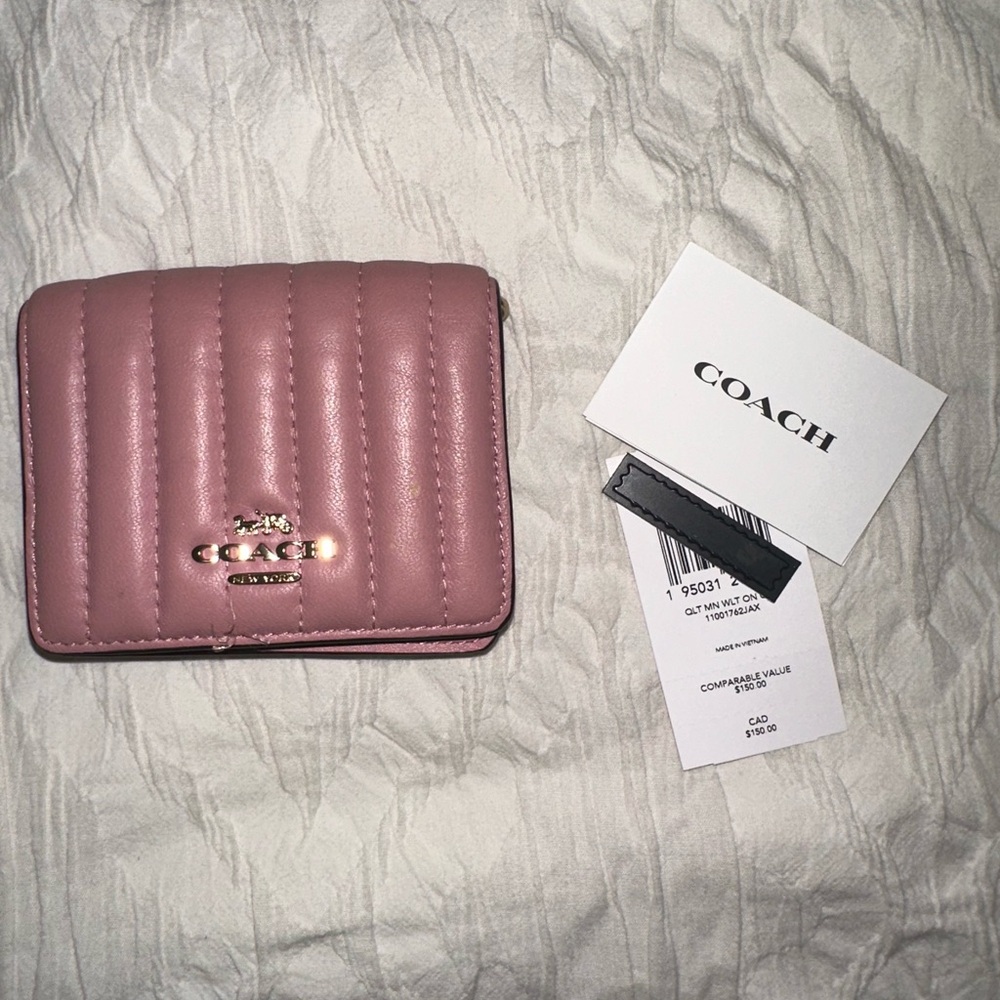 Coach Pink Quilted Wallet